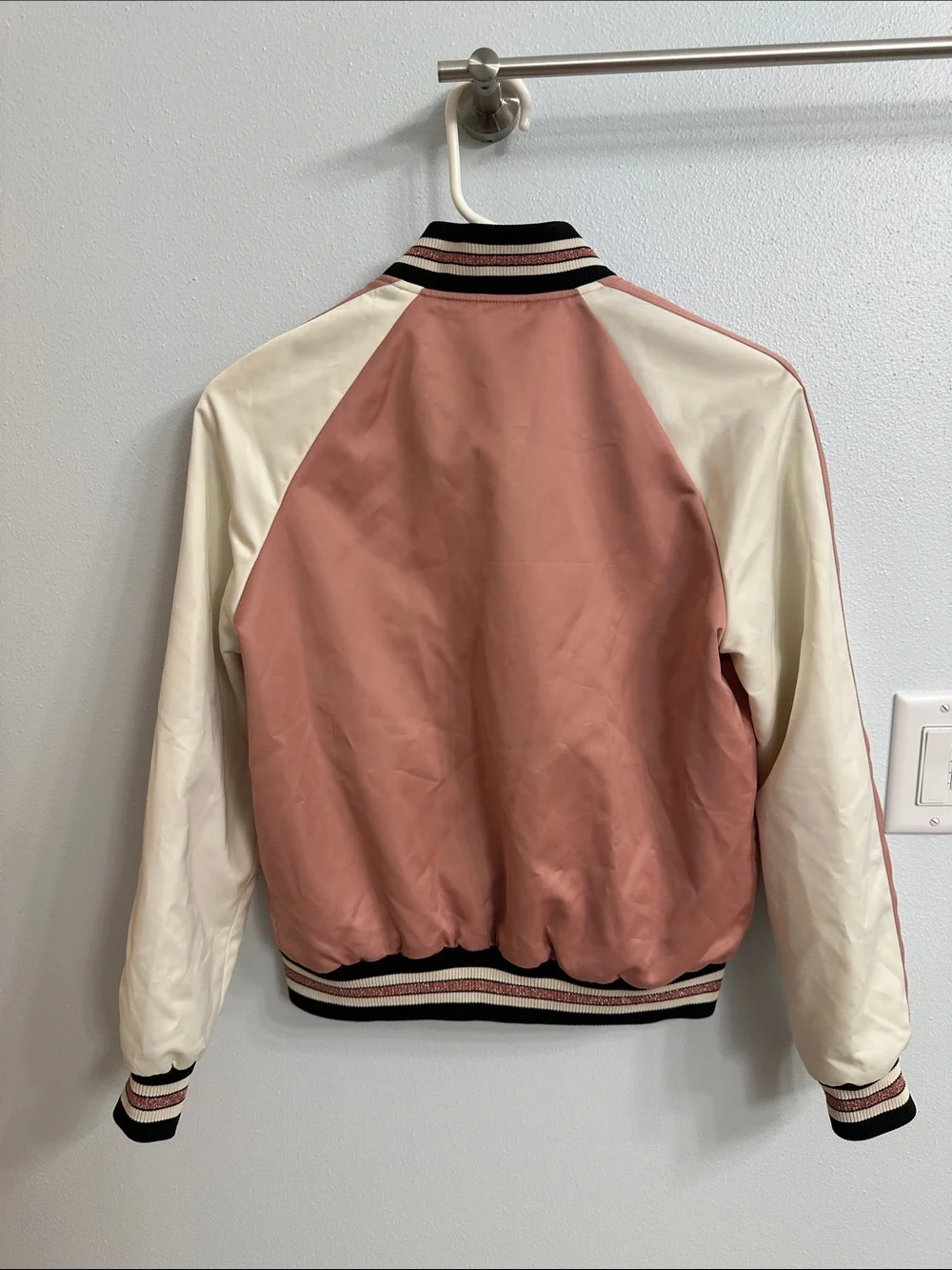 Coach Reversible Satin Varsity Jacket,